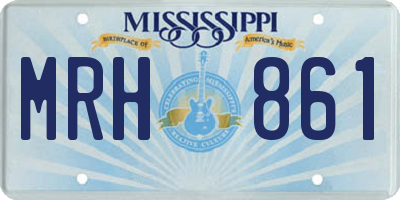 MS license plate MRH861