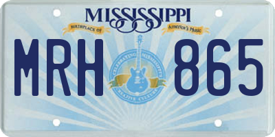 MS license plate MRH865