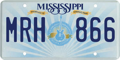 MS license plate MRH866