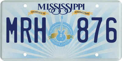 MS license plate MRH876