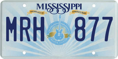 MS license plate MRH877