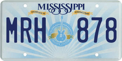 MS license plate MRH878
