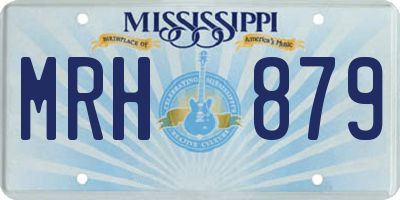 MS license plate MRH879