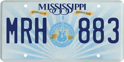 MS license plate MRH883