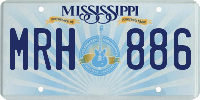 MS license plate MRH886