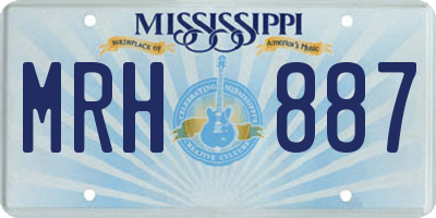 MS license plate MRH887