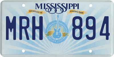 MS license plate MRH894
