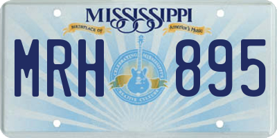 MS license plate MRH895