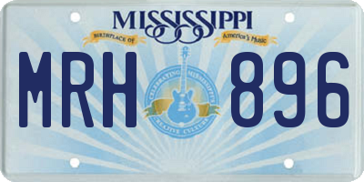 MS license plate MRH896
