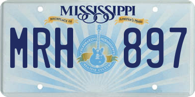 MS license plate MRH897