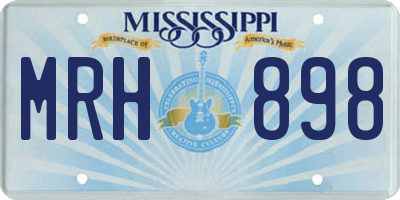 MS license plate MRH898