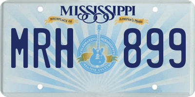 MS license plate MRH899