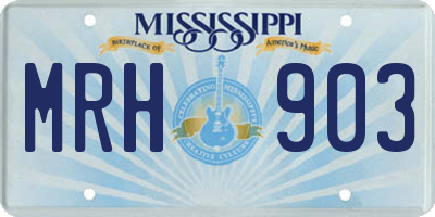 MS license plate MRH903