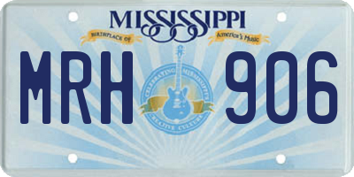 MS license plate MRH906