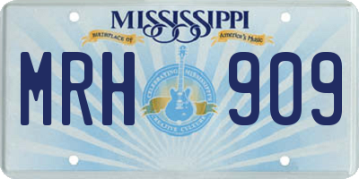 MS license plate MRH909