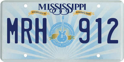 MS license plate MRH912