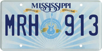 MS license plate MRH913
