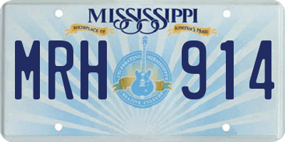 MS license plate MRH914