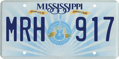 MS license plate MRH917