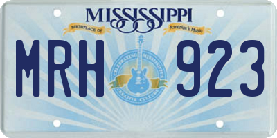 MS license plate MRH923
