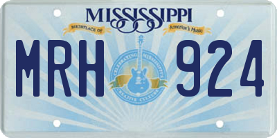 MS license plate MRH924