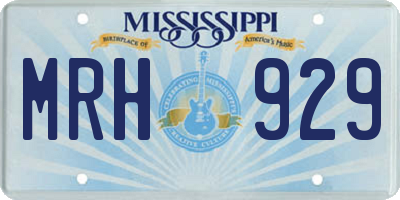 MS license plate MRH929