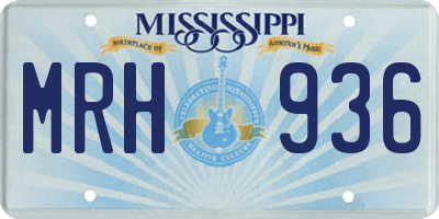 MS license plate MRH936