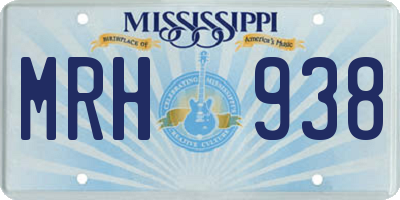 MS license plate MRH938