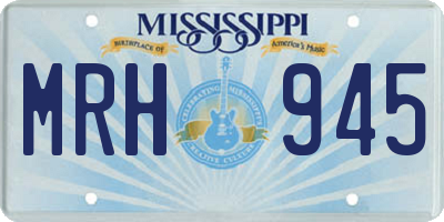 MS license plate MRH945