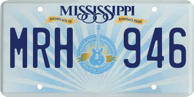 MS license plate MRH946