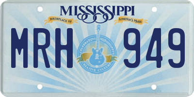 MS license plate MRH949