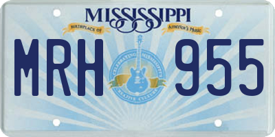 MS license plate MRH955