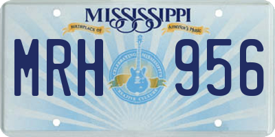 MS license plate MRH956