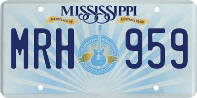 MS license plate MRH959