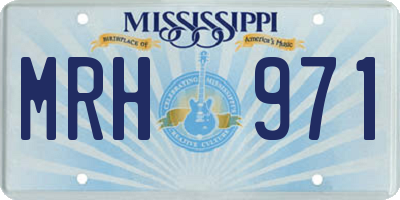 MS license plate MRH971