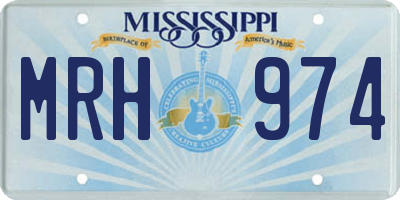 MS license plate MRH974