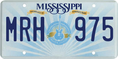 MS license plate MRH975