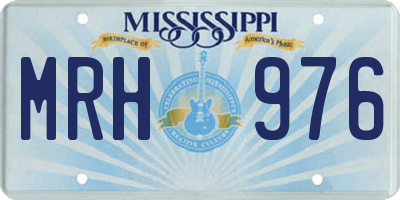 MS license plate MRH976