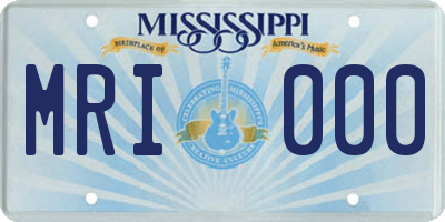 MS license plate MRI000