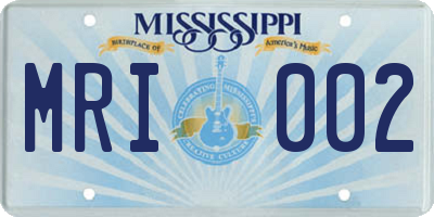 MS license plate MRI002