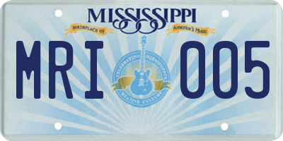 MS license plate MRI005