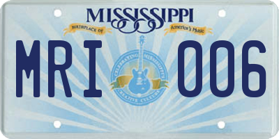 MS license plate MRI006