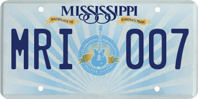 MS license plate MRI007