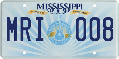 MS license plate MRI008