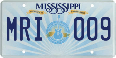 MS license plate MRI009