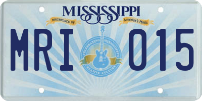 MS license plate MRI015