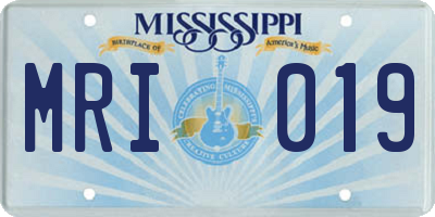 MS license plate MRI019