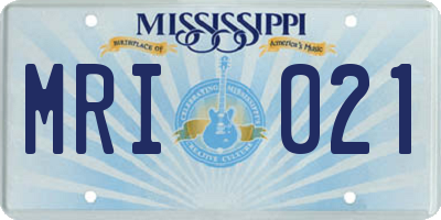 MS license plate MRI021