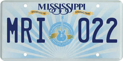 MS license plate MRI022