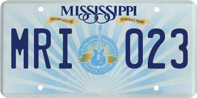MS license plate MRI023